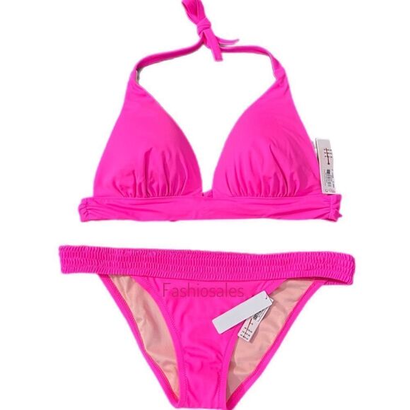 Victorias Secret Swim Halter Removable Push Up padding Bikini top & Bottom set - Picture 2 of 9